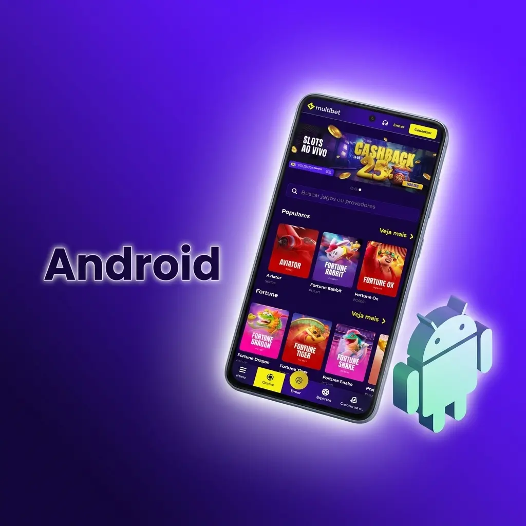 Aplicativo Multibet para Android: download e instalação do APK em smartphones com Android 5.0 ou superior.