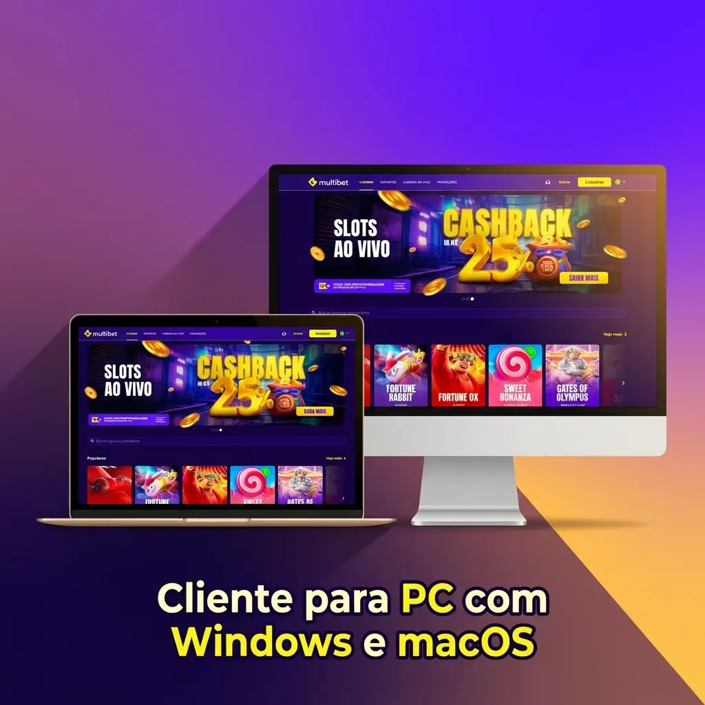 Acesso ao Multibet via navegador no PC com Windows e macOS sem necessidade de download.