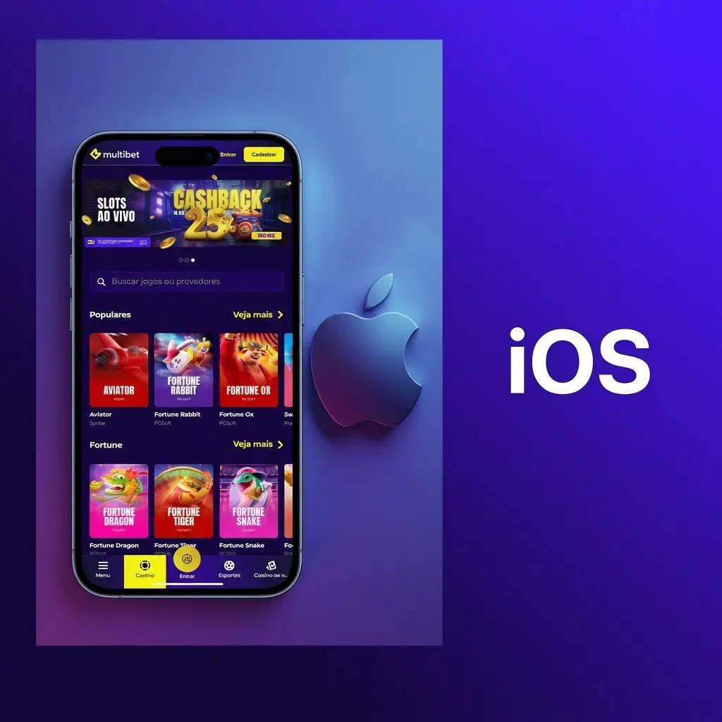 Aplicativo Multibet para iOS disponível na App Store para iPhones com iOS 12.0 ou superior.