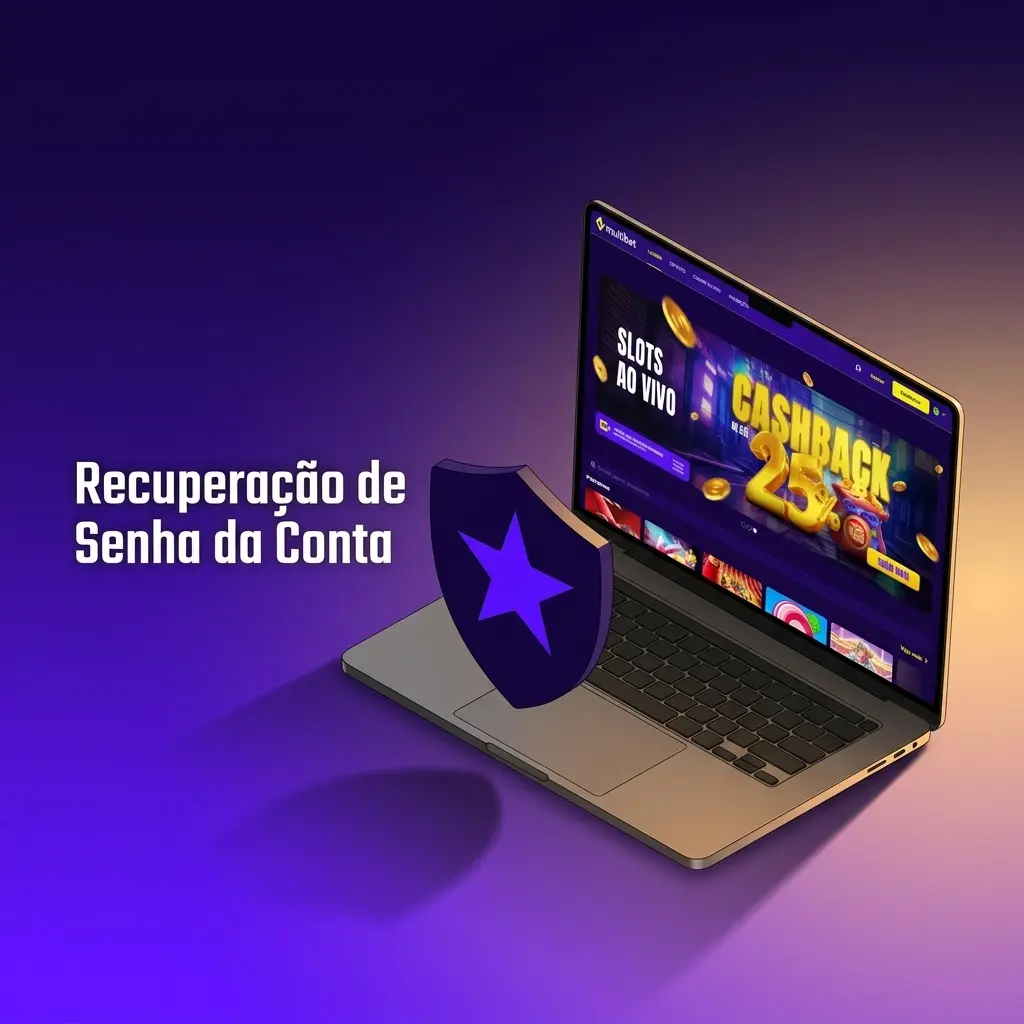 Tela de recuperação de senha da Multibet com passos para redefinir acesso via e-mail ou SMS.