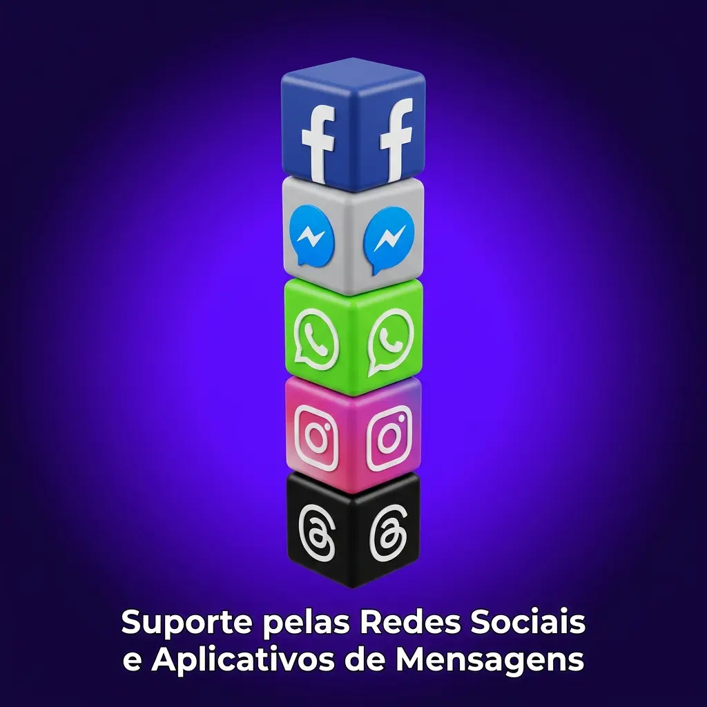 Suporte Multibet via redes sociais e apps de mensagens como WhatsApp, Telegram e Facebook Messenger.