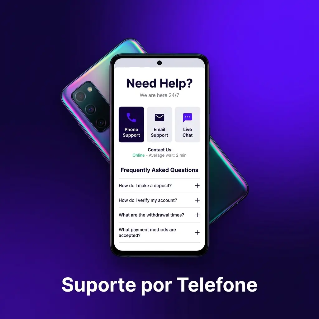 Suporte por telefone da Multibet para atendimento direto, resolução de problemas urgentes e suporte a transações financeiras.