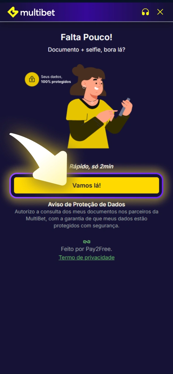 Verifique sua conta para garantir transações rápidas na Multibet.