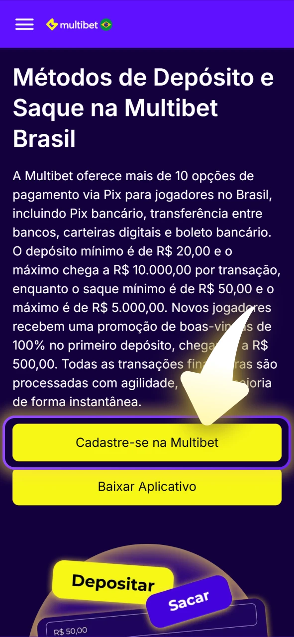 Faça login na sua conta Multibet para adicionar fundos à sua conta.