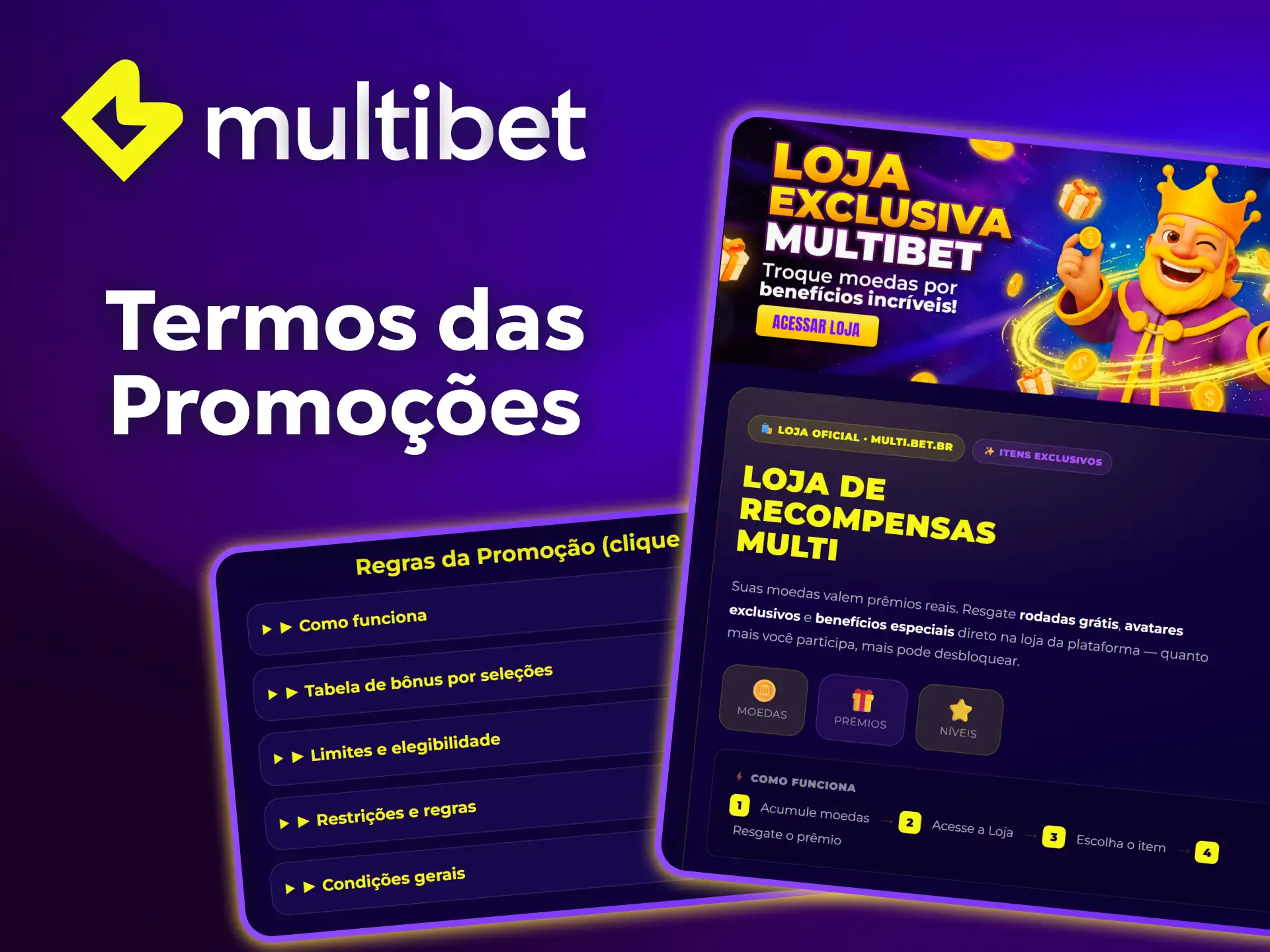 Leia os termos e condições das promoções da Multibet antes de jogar.